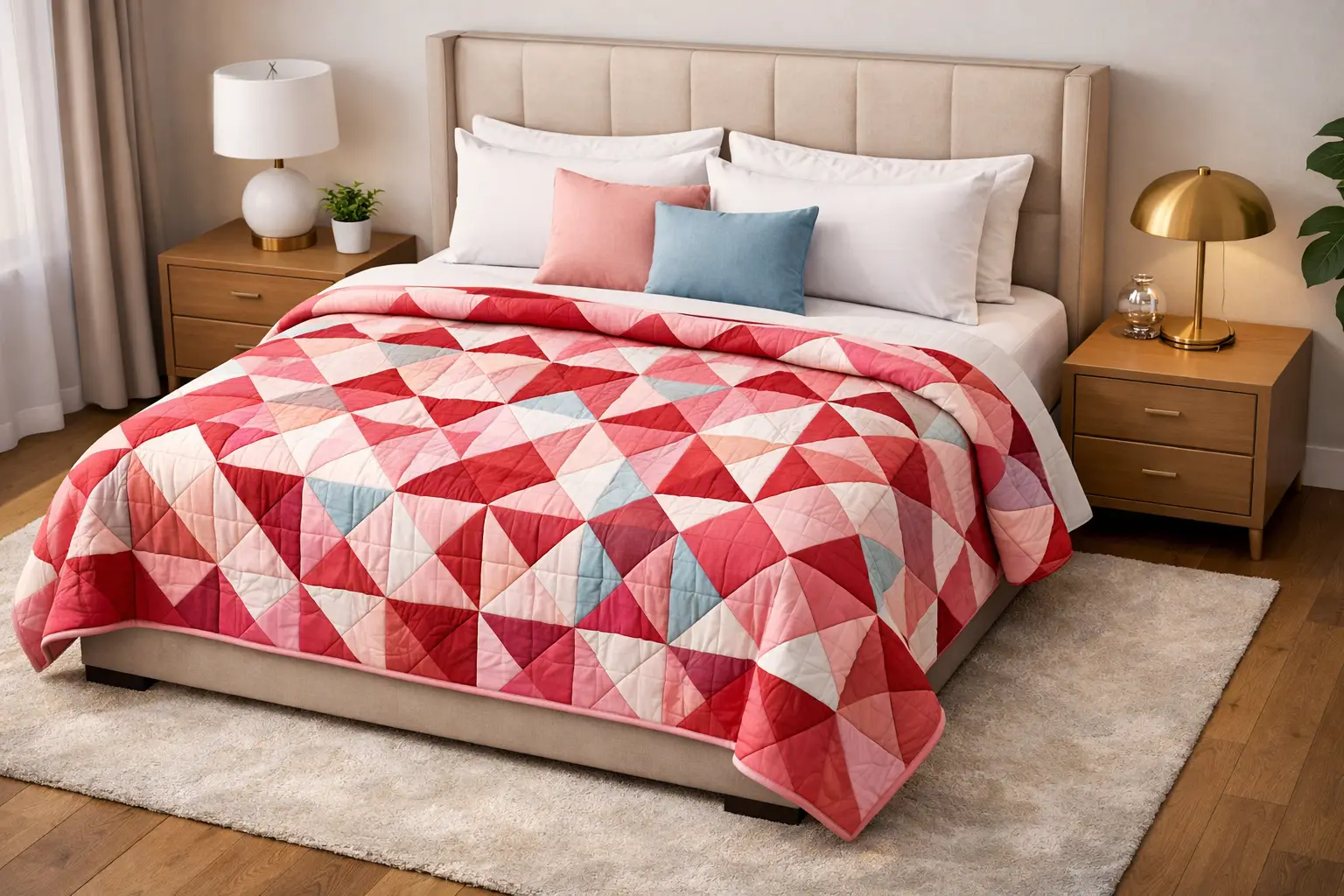 Betsy King Quilt 95Lx105W for a Polished King Bed