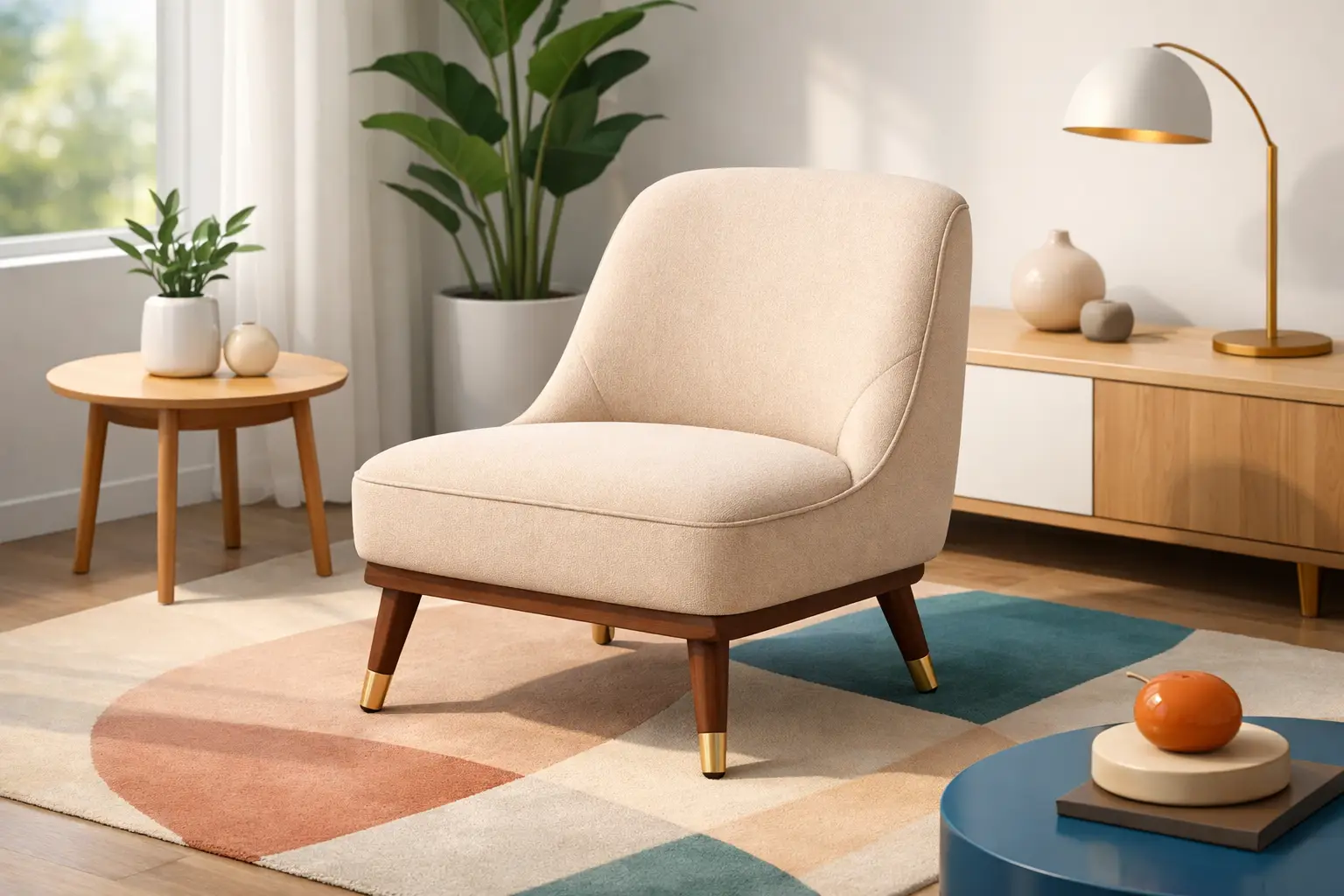 Dorian Accent Chair Beige for Practical Homes