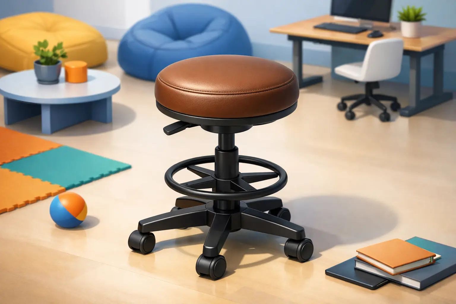 Rover Air Lift Stool Brown for Flexible Seating